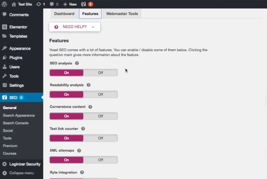 Creating XML sitemap WordPress website, step 2