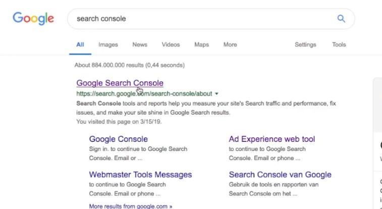 Submitting Sitemap To Google Search Console, step 1